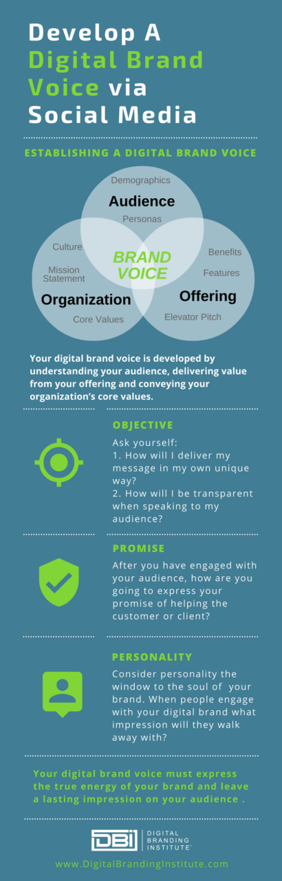 Develop A Digital Brand Voice via Social Media [infographic]