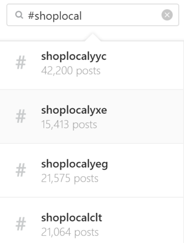 Shop Local Hashtag Search On Instagram