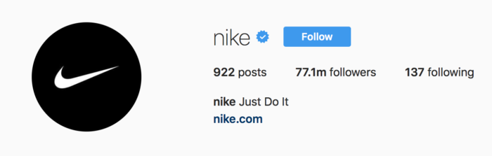 Nike IG account