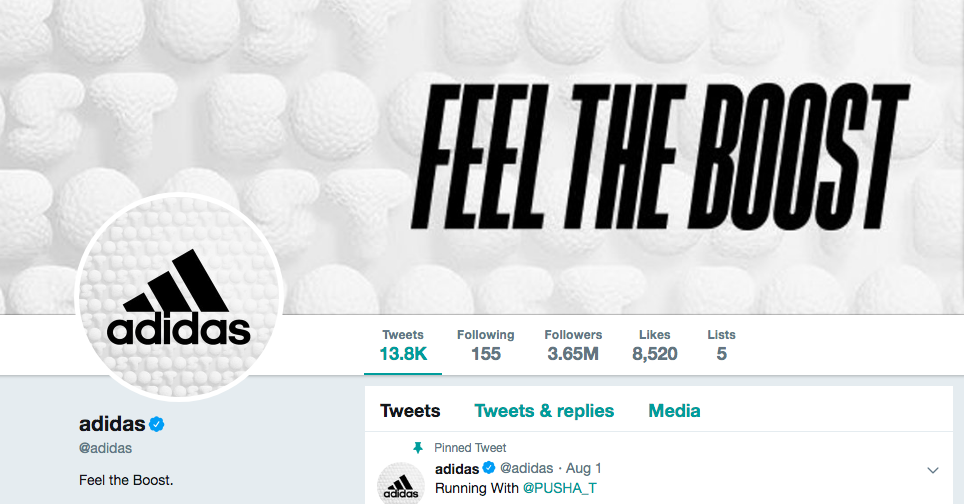 Adidas branding strategies on Twitter