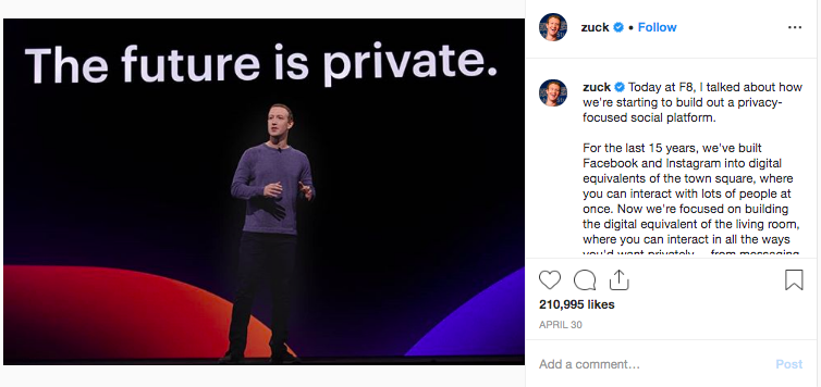Facebook CEO speech on privacy