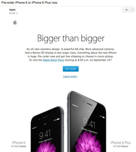 apple marketing email