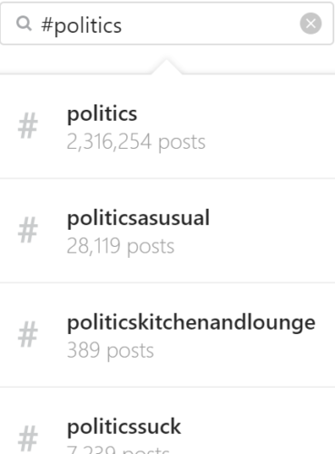 Politics Hashtag On Instagram